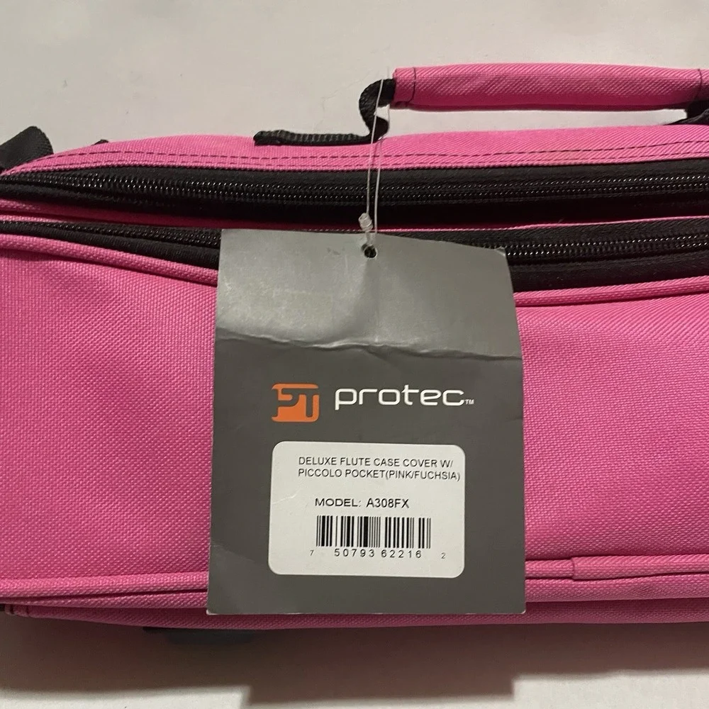 NWT‎ PT Protec Deluxe Flute Case Cover With Piccolo Pocket Pink Fuchsia